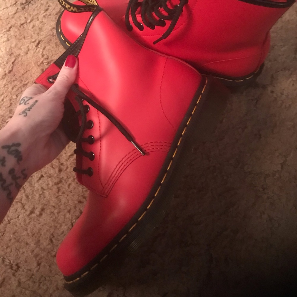 Red us size 8 doc martens dr. martens worn once